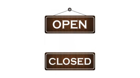 Wood Effect Open &amp; Closed Notice - FD164