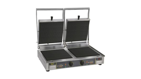 Roller Grill Premium VC DR Double Ribbed Contact Grill
