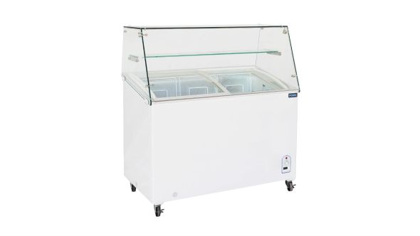 Polar G-Series Display Chest Freezer with Glass Surround 200Ltr