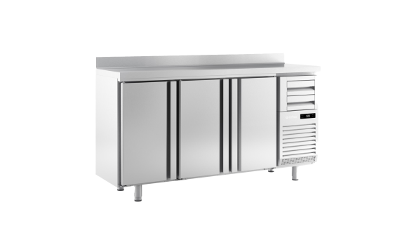 Infrico FMPP2000 Triple Door Tall Back Bar Refrigerated Counter With Upstand