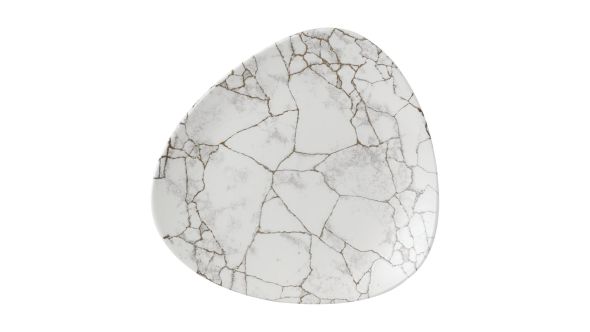 Churchill Studio Prints Kintsugi Agate Grey Lotus Plates 254mm (12 Pack) KTAGTR101