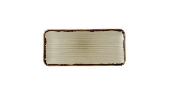 Dudson Harvest Organic Coupe Rectangle Platters Linen 346x156mm (6 Pack) HVLIDOB21
