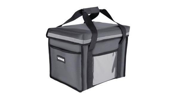 Vogue Insulated Folding Delivery Bag Grey 380x305x380mm