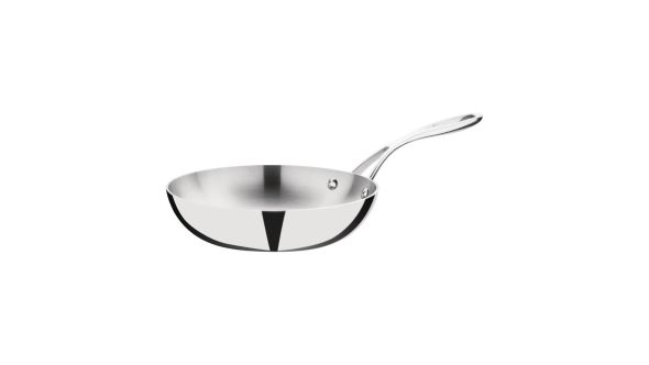 Vogue Stainless Steel & Aluminium Tri-Wall Frying Pan 20cm