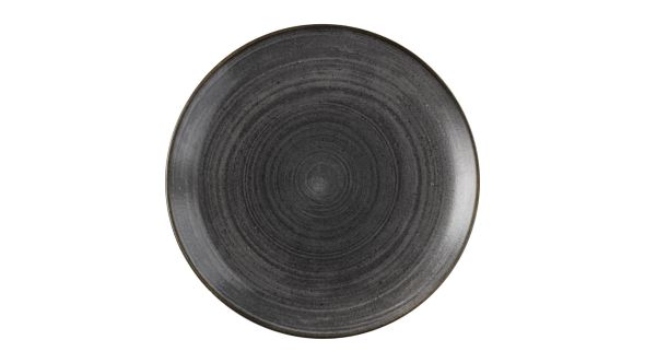 Churchill Stonecast Raw Evolve Coupe Plates Black 286mm (12 Pack) SRBLEV111