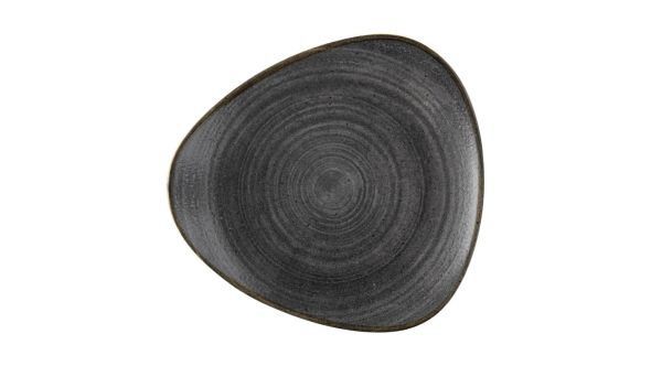Churchill Stonecast Raw Lotus Plate Black 254mm (12 Pack) SRBLTR101