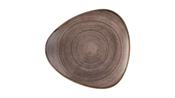 Churchill Stonecast Raw Lotus Plate Brown 254mm (12 Pack) SRBRTR101
