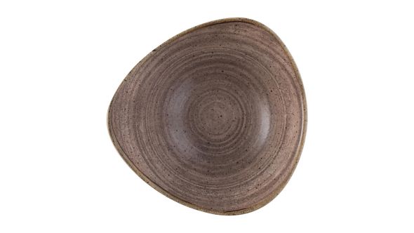 Churchill Stonecast Raw Lotus Plate Brown 229mm (12 Pack) SRBRTR9 1