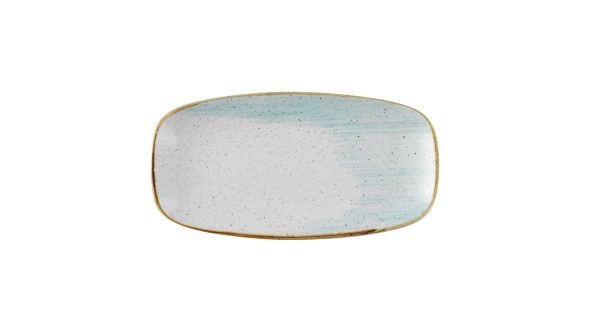 Churchill Stonecast Accents Chefs Oblong Plates Duck Egg 287x152mm (12 Pack) ASDEXO111
