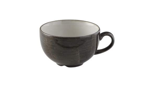 Churchill Stonecast Patina Cappuccino Cups Iron Black 340ml (12 Pack) PAIBCB281
