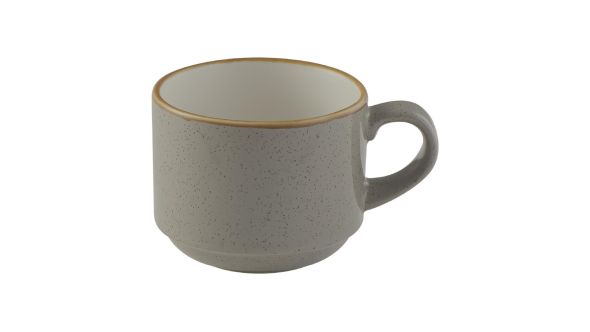 Churchill Stonecast Profile Stacking Cups Grey 227ml (12 Pack) SPGSVSC81