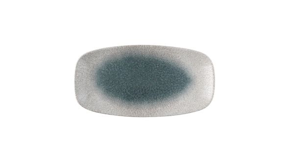 Churchill Raku Duo Agate Chefs Oblong Plates Topaz 287x152mm (12 Pack) RDATXO111