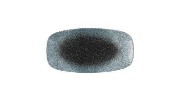 Churchill Raku Duo Chefs Oblong Plates Topaz Quartz 287x152mm (12 Pack) RDTQXO111