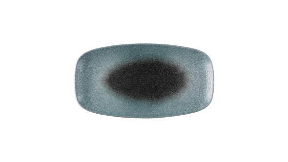 Churchill Raku Duo Chefs Oblong Plate Topaz Quartz 355x189mm (6 Pack) RDTQXO141