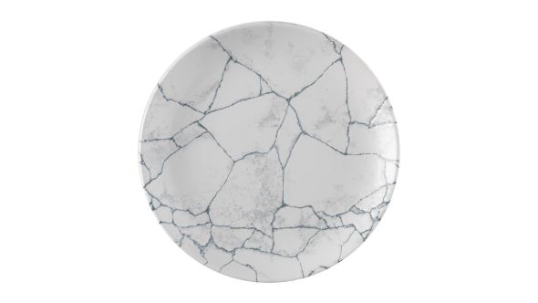 Churchill Studio Prints Kintsugi Pearl Evolve Coupe Plate Grey 219mm (12 Pack) KTPGEVP81