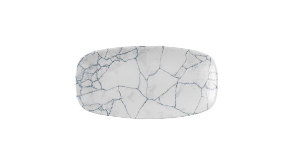 Churchill Studio Prints Kintsugi Pearl Chefs Oblong Plates Grey 287x152mm (12 Pack) KTPGXO111