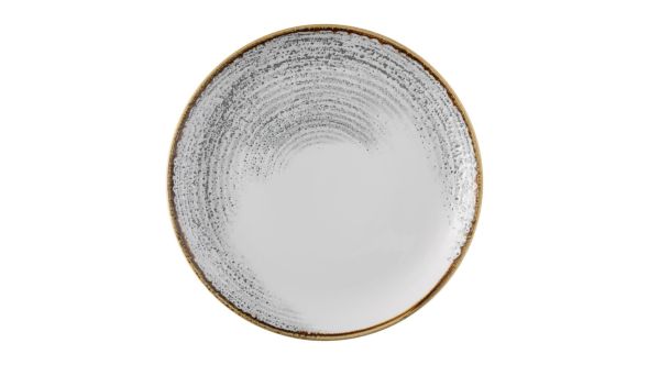 Churchill Studio Prints Homespun Accents Evolve Coupe Plates Jasper Grey 286mm (12 Pack) HAJGEV111
