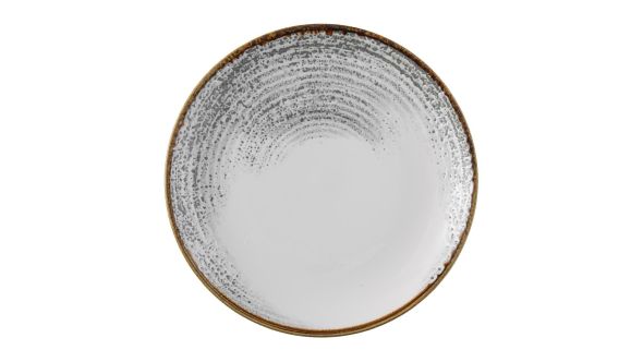 Churchill Studio Prints Homespun Accents Jasper Evolve Coupe Plates Grey 260mm (12 Pack) HAJGEV101