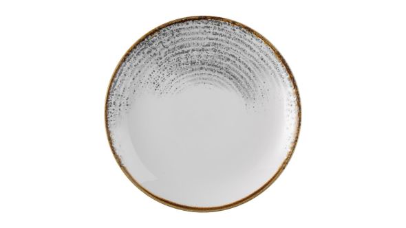 Churchill Studio Prints Homespun Accents Jasper Evolve Coupe Plate Grey 219mm (12 Pack) HAJGEVP81