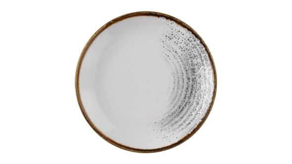 Churchill Studio Prints Homespun Accents Jasper Evolve Coupe Plates Grey 165mm (12 Pack) HAJGEVP61