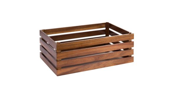 APS Superbox Natural Acacia Wooden Crate 555 x 350mm 11721