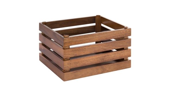 APS Superbox Natural Acacia Wooden Crate 350 x 290mm 11722