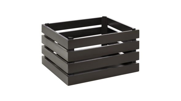 APS Superbox Coated Wooden Crate Black 350 x 290mm 11724