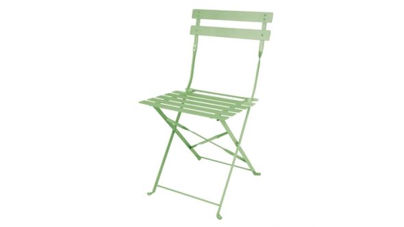Bolero Bolero Perth Light Green Pavement Style Steel Folding Chairs (2 Pack) FT270