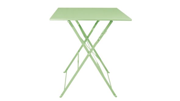 Bolero Bolero Perth Light Green Pavement Style Steel Table Square 600mm FT271