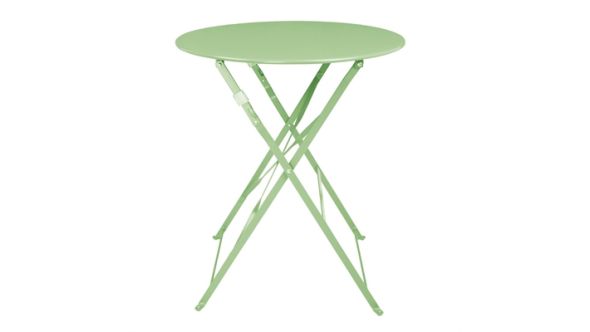 Bolero Bolero Perth Light Green Pavement Style Steel Table Round 600mm FT272