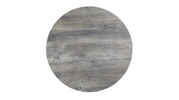 Bolero Bolero Pre-Drilled Round Melamine Table Top Ash Grey 600mm FT292