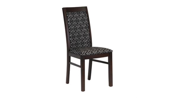 Everyday Brooklyn Walnut Dining Chair with Black Padded Seat and Back (2 Pack) FT413