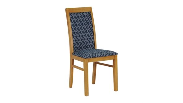 Everyday Brooklyn Padded Back Soft Oak Dining Chair with Blue Diamond Padded Seat and Back (2 Pack) FT418