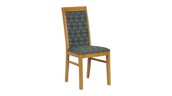Everyday Brooklyn Padded Back Soft Oak Dining Chair with Green Diamond Padded Seat and Back (2 Pack) FT419