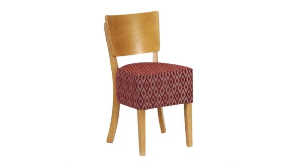 Everyday Asti Padded Soft Oak Dining Chair with Red Diamond Deep Padded Seat and Back (2 Pack) FT424