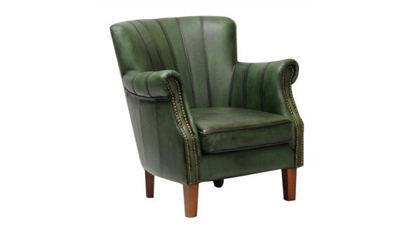 Everyday Lancaster Leather Chair Green FT443