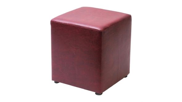 Everyday Cube Faux Leather Bar Stool Garnet (2 Pack) FT448