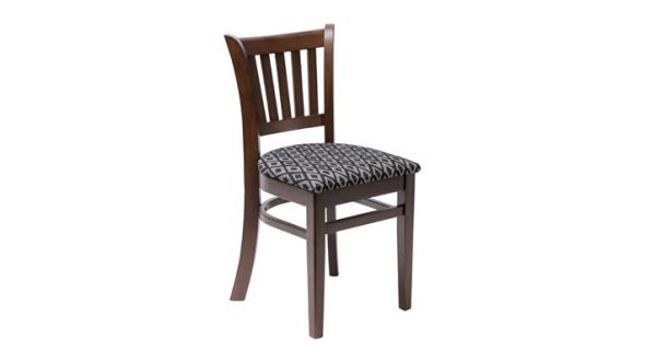 Everyday Manhattan Dark Walnut Dining Chair with Black Padded Seat (2 Pack) FT472