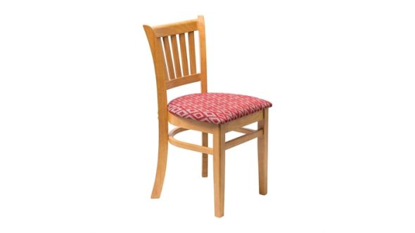 Everyday Manhattan Soft Oak Dining Chair with Red Diamond Padded Seat (2 Pack) FT475