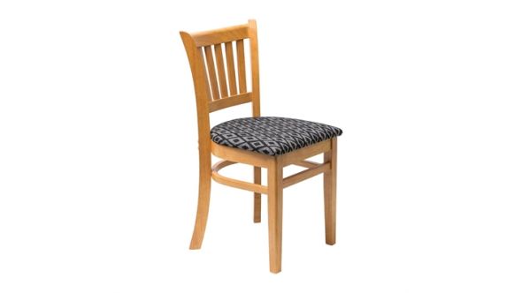 Everyday Manhattan Soft Oak Dining Chair with Black Diamond Padded Seat (2 Pack) FT476