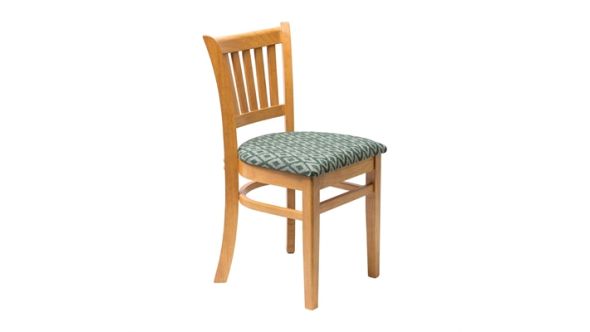 Everyday Manhattan Soft Oak Dining Chair with Green Diamond Padded Seat (2 Pack) FT478