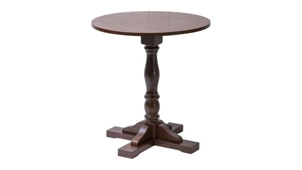 Everyday Oxford Dark Wood Pedestal Round Table 700mm FT495