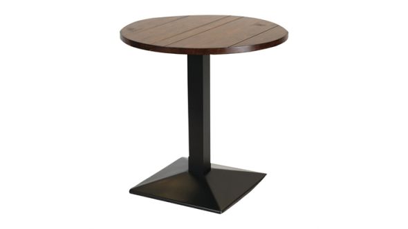 Everyday Turin Metal Base Pedestal Round Table with Vintage Top 760mm FT511