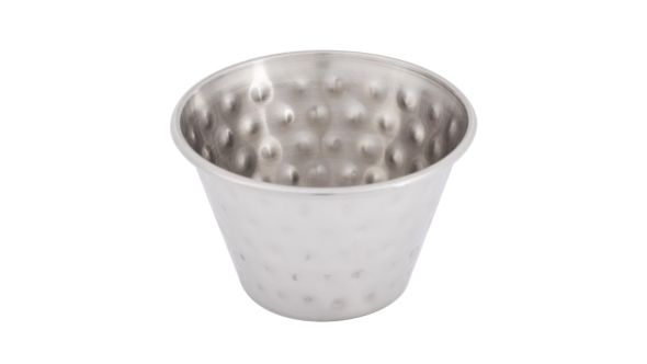 Olympia Hammered Stainless Steel Sauce Cups 115ml (12 Pack) SFS-I A 4 H