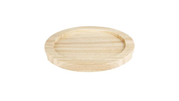 Olympia Cast Iron Round Eared Dish Hevea Board 235mm OT111024RU