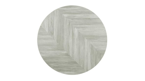 Bolero Pre-Drilled Round Table Top Chevron Design 600mm FU511