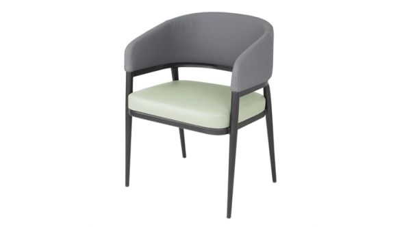 Bolero Bolero Meridian Interior Chairs - Pistachio Grey (2 Pack) FU520