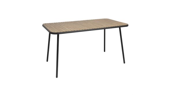 Bolero Bolero Santorini Rectangular Table Wood Effect 1400mm FU536