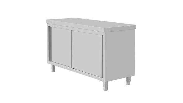 Vogue Standing Floor Cupboard Stainless Steel 900x1500x600mm