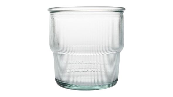 Olympia Recycled Glasses Ribbed Stackable Tumblers 300ml (6 Pack) XS2415.02